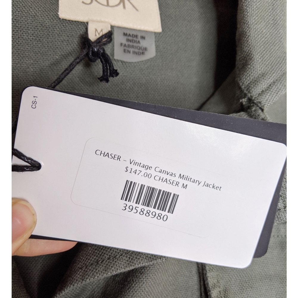 CHASER VINTAGE CANVAS MILITARY JACKET WITH PATCHES - Picture 6 of 6